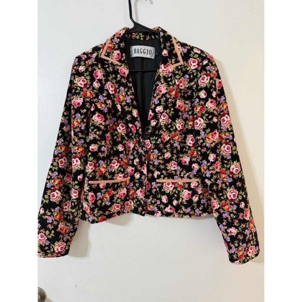 Baggio Women's Floral Corduroy Jacket - Size M